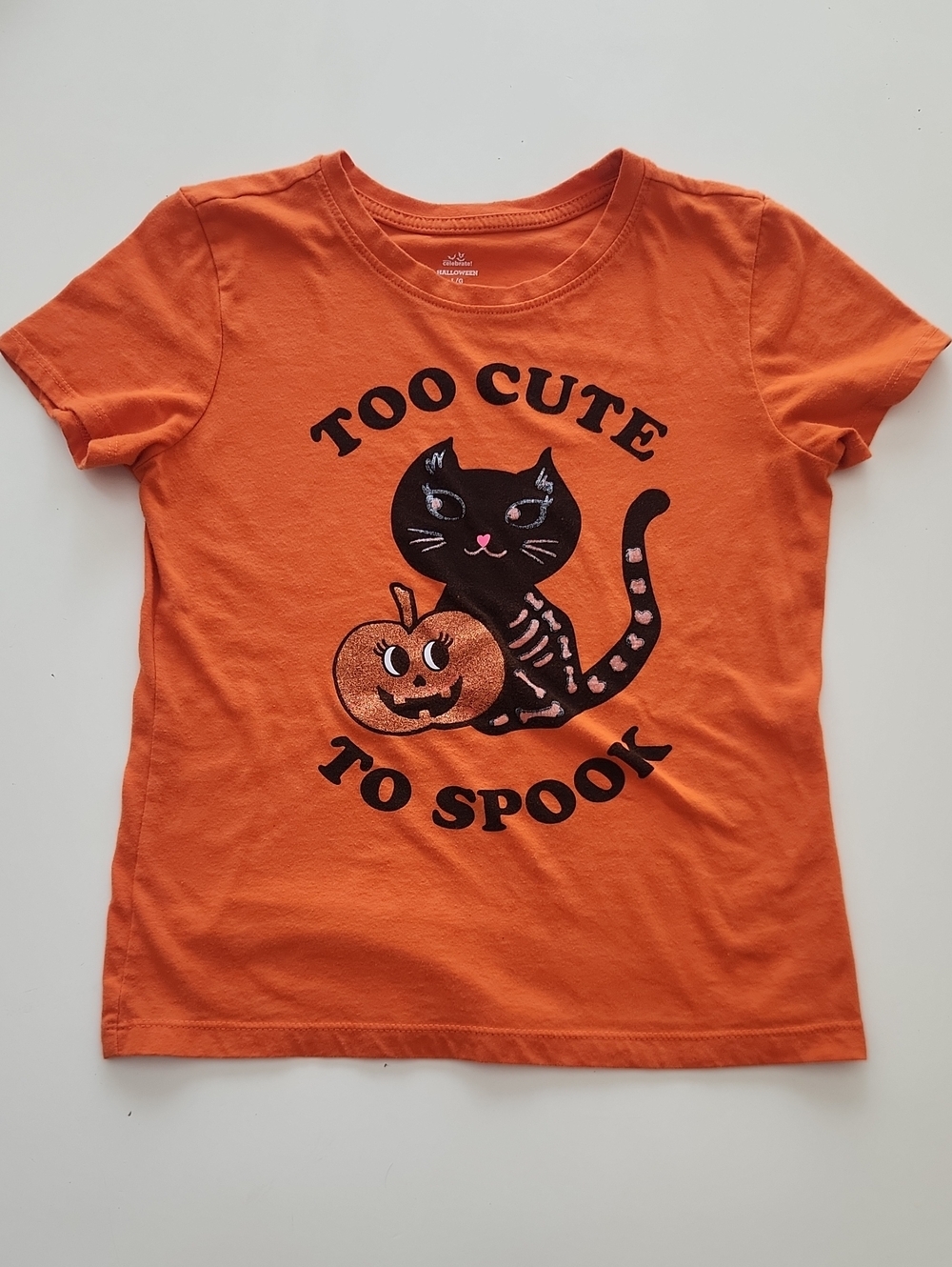 Way To Celebrate Halloween Cat Short Sleeve Tshirt 10 12